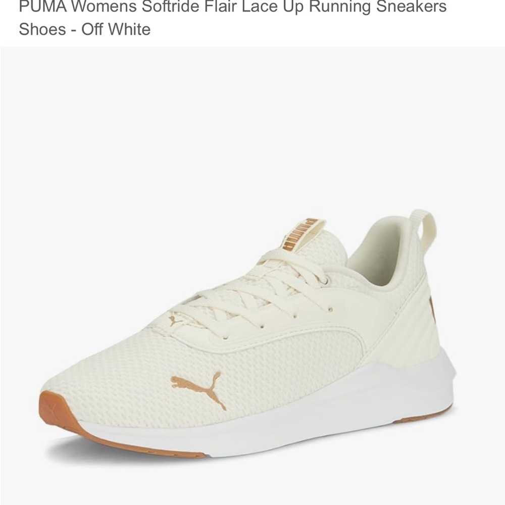 PUMA Women's SoftRide Flair Sneakers - Cream and Gold